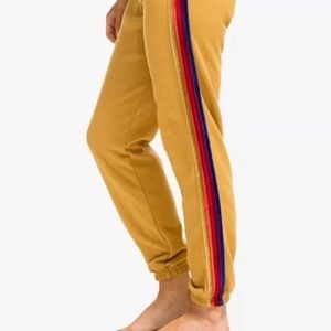 Aviator Nation velvet five stripes sweatpants